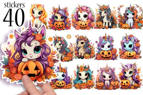 Download Cute Unicorn Halloween Printable Sticker - Halloween printable Collection